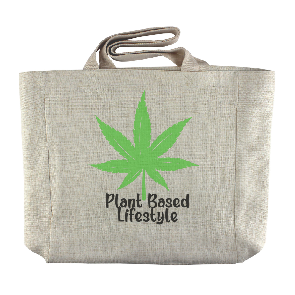 Plant Based Lifestyle | 420 Themed Reusable Canvas Grocery Tote - Dream Maker Pins
