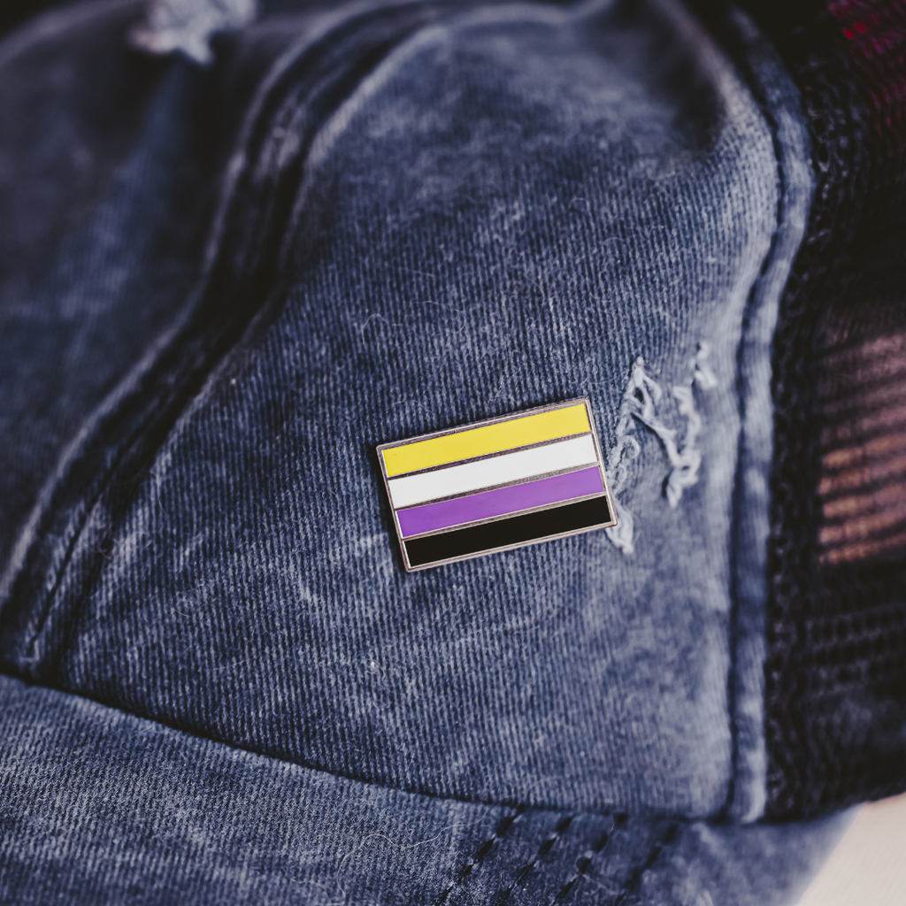 Nonbinary Pride Flag Enamel Pin - Dream Maker Pins