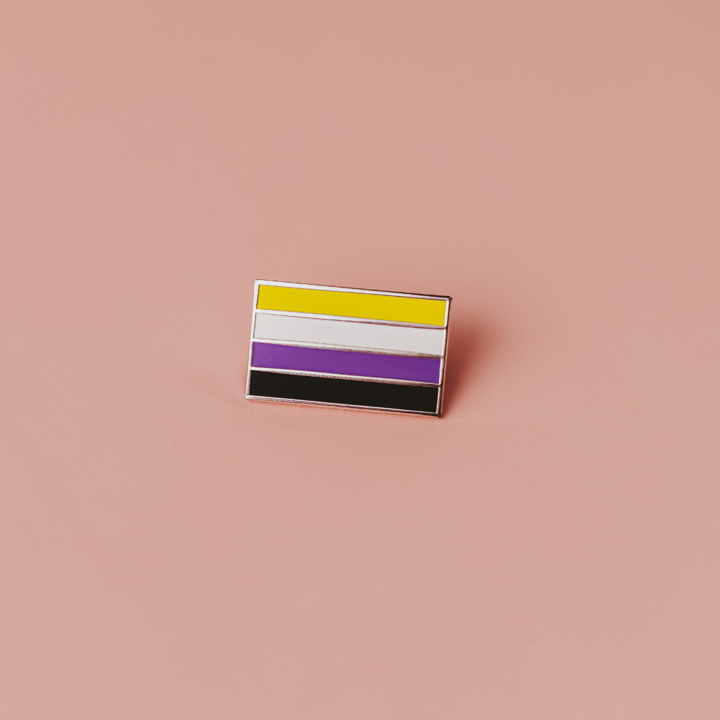 Nonbinary Pride Flag Enamel Pin - Dream Maker Pins