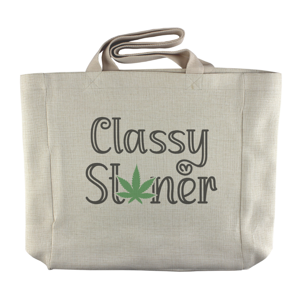 Classy Stoner | 420 Themed Reusable Canvas Grocery Tote - Dream Maker Pins