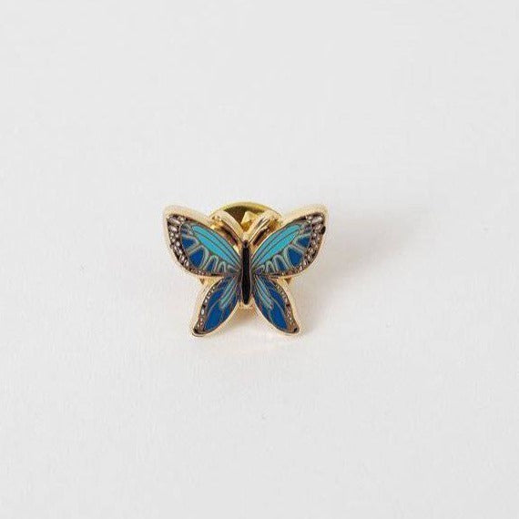 Blue Butterfly Enamel Pin - Dream Maker Pins