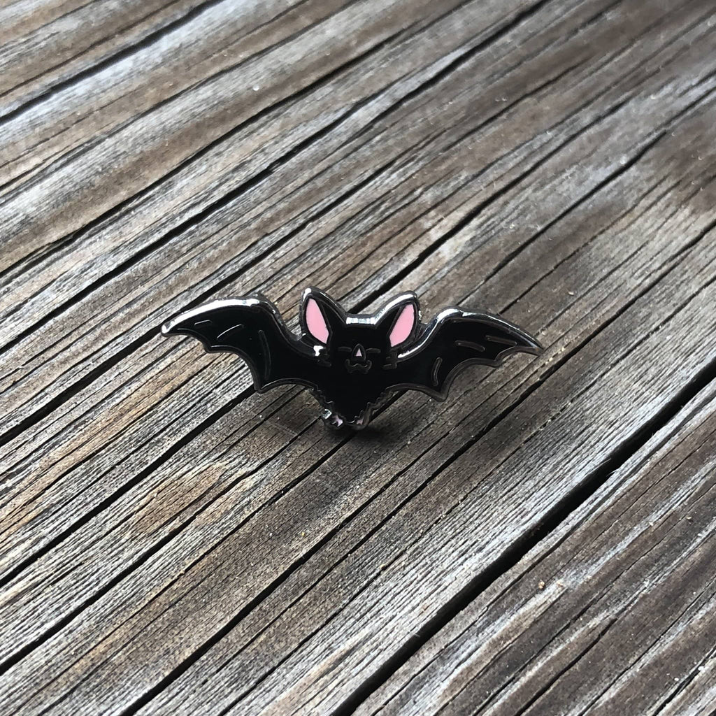 Black Bat Enamel Pin - Dream Maker Pins