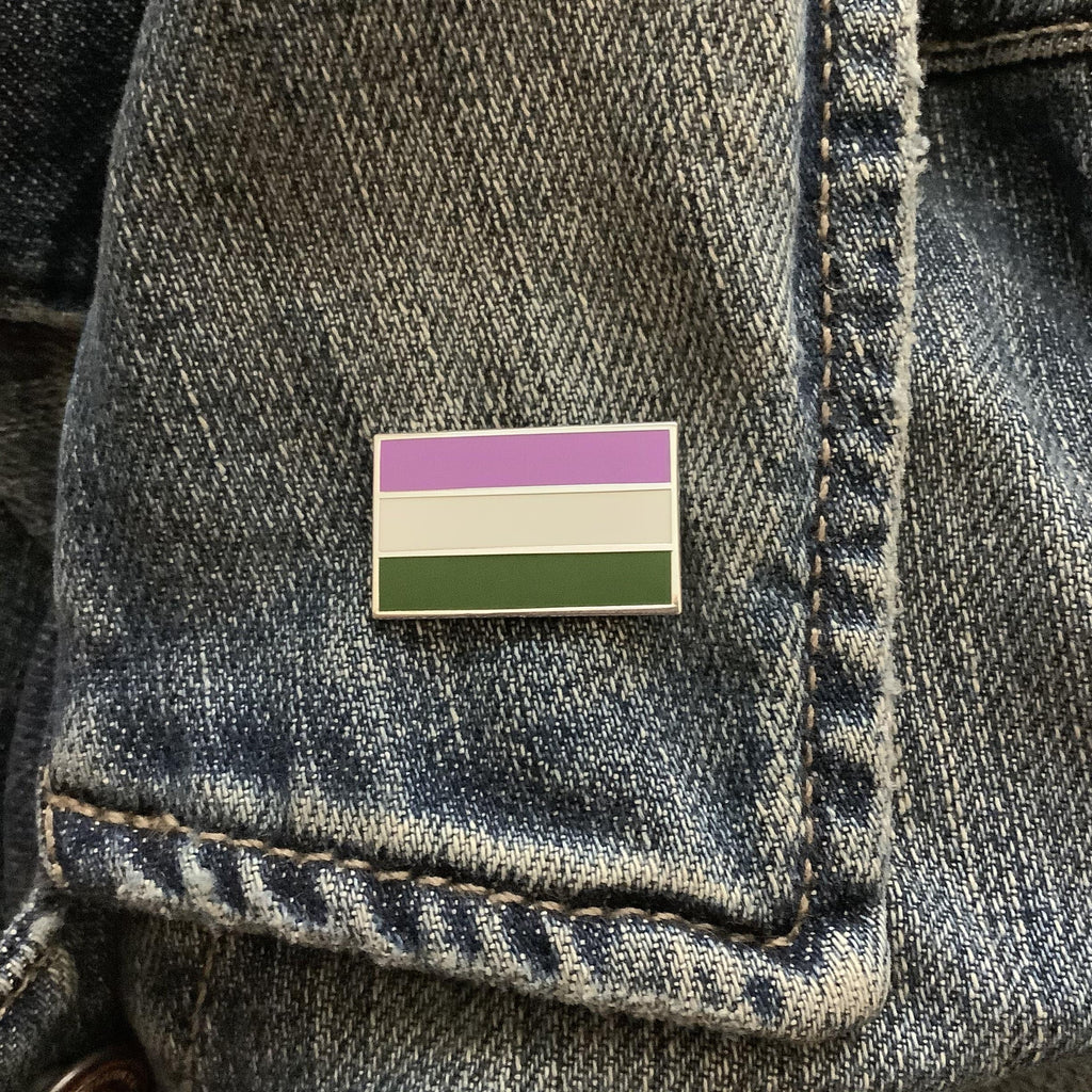 Genderqueer Pride Flag Enamel Pin - Dream Maker Pins