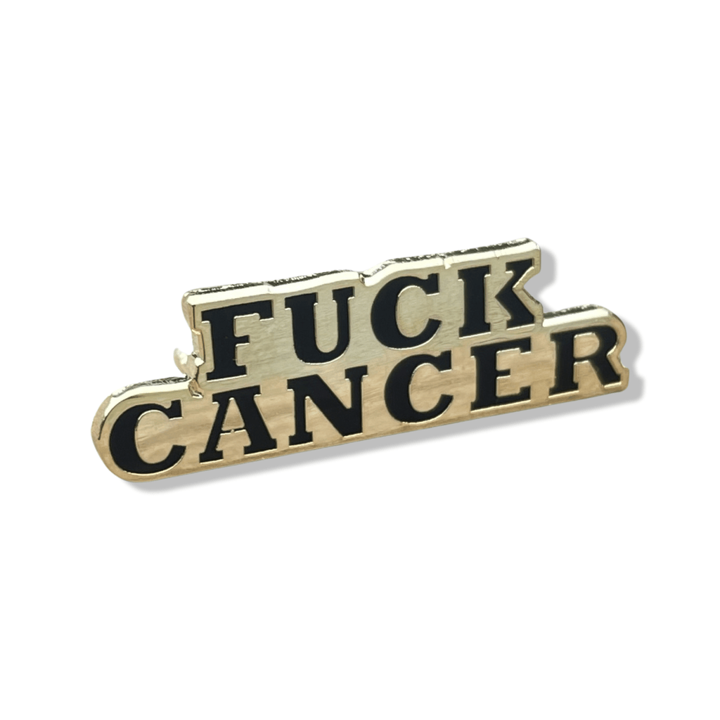 Gold Fuck Cancer Enamel Pin - Dream Maker Pins