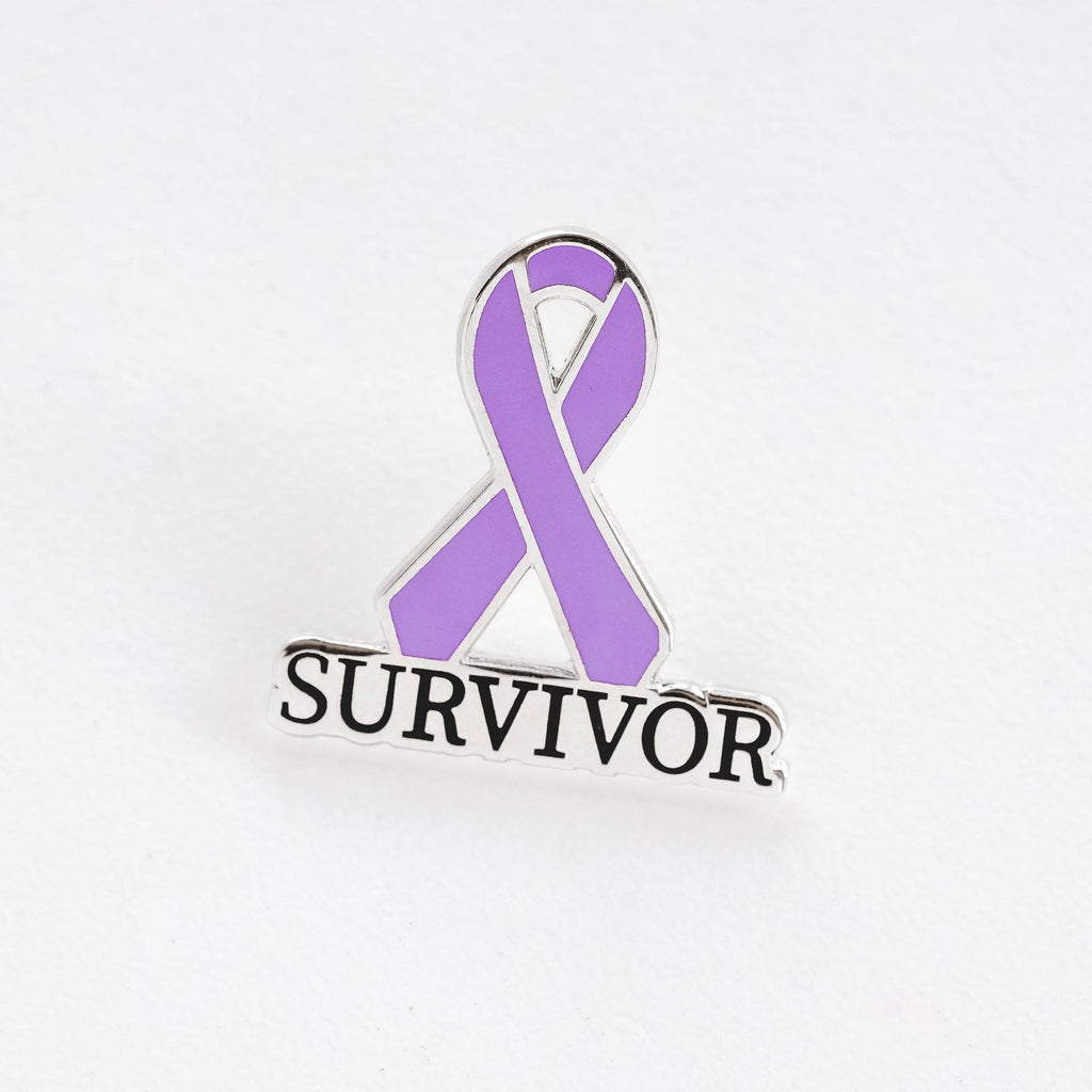 Lavender Survivor Awareness Ribbon Pin - Dream Maker Pins