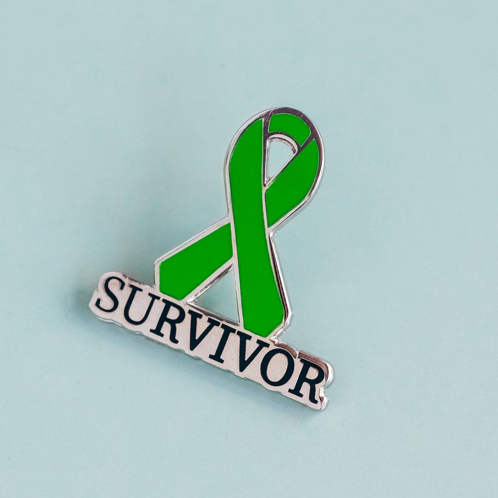 Lime Green Survivor Awareness Ribbon Pin - Dream Maker Pins