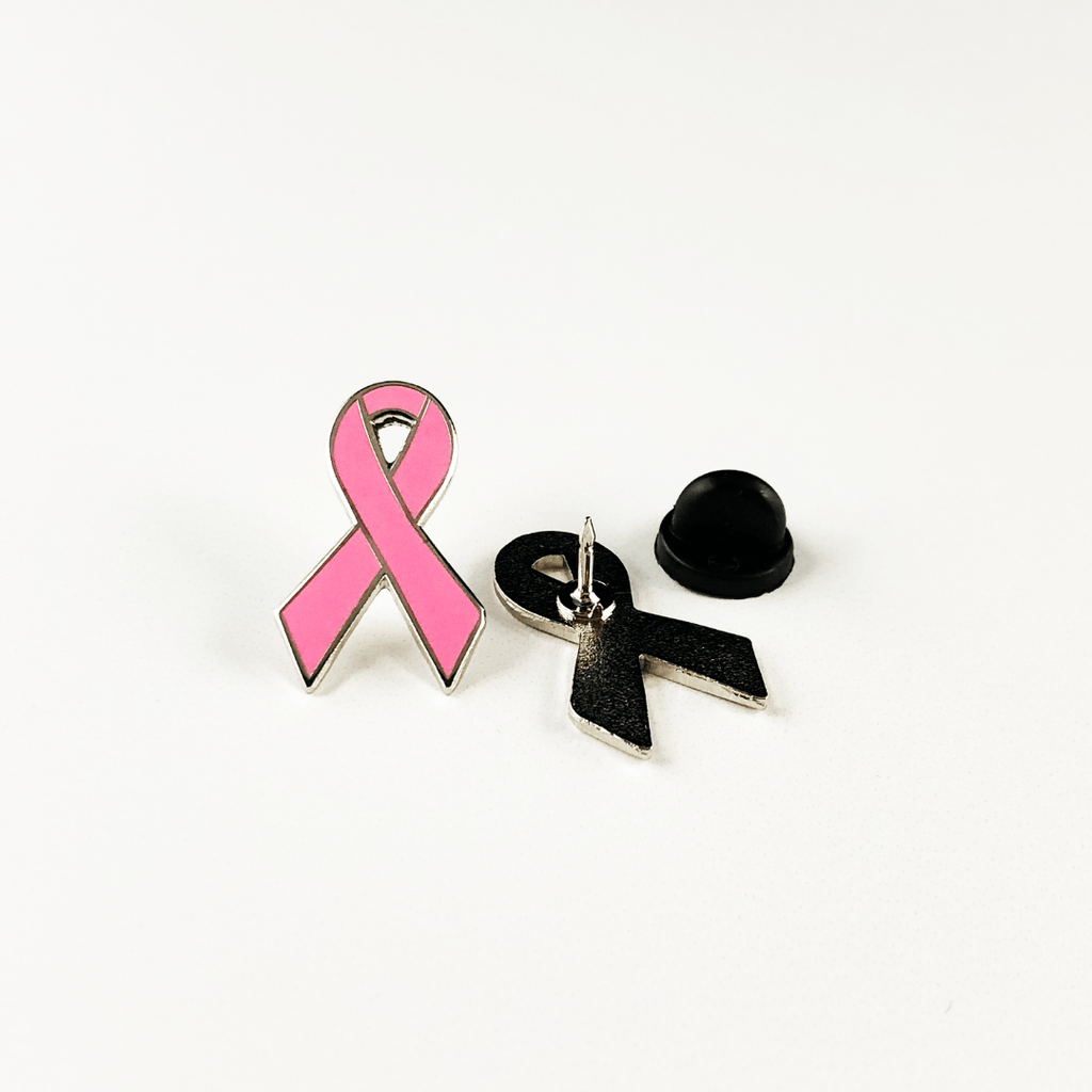 Pink Awareness Ribbon Enamel Pin V3 - Dream Maker Pins