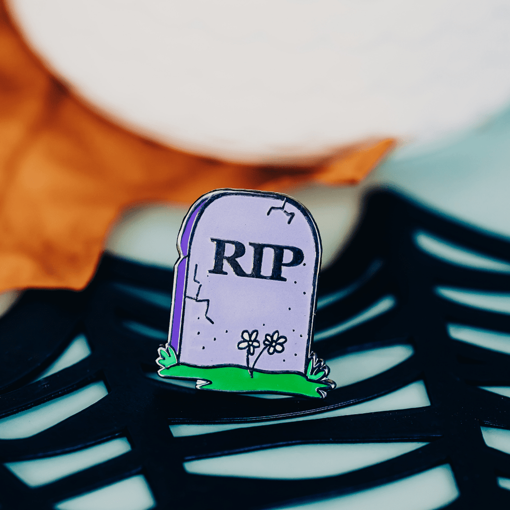 Purple RIP Tombstone - Dream Maker Pins