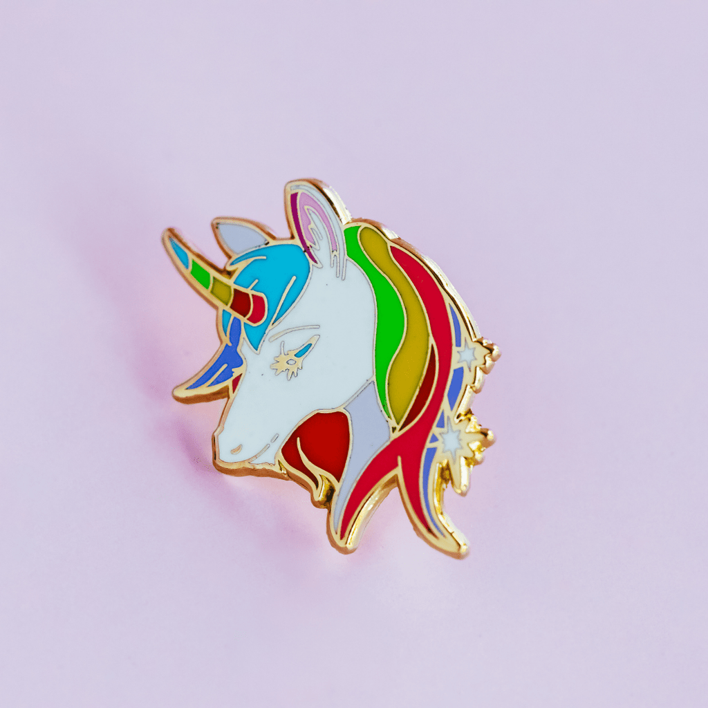 Rainbow Unicorn Enamel Pin - Dream Maker Pins