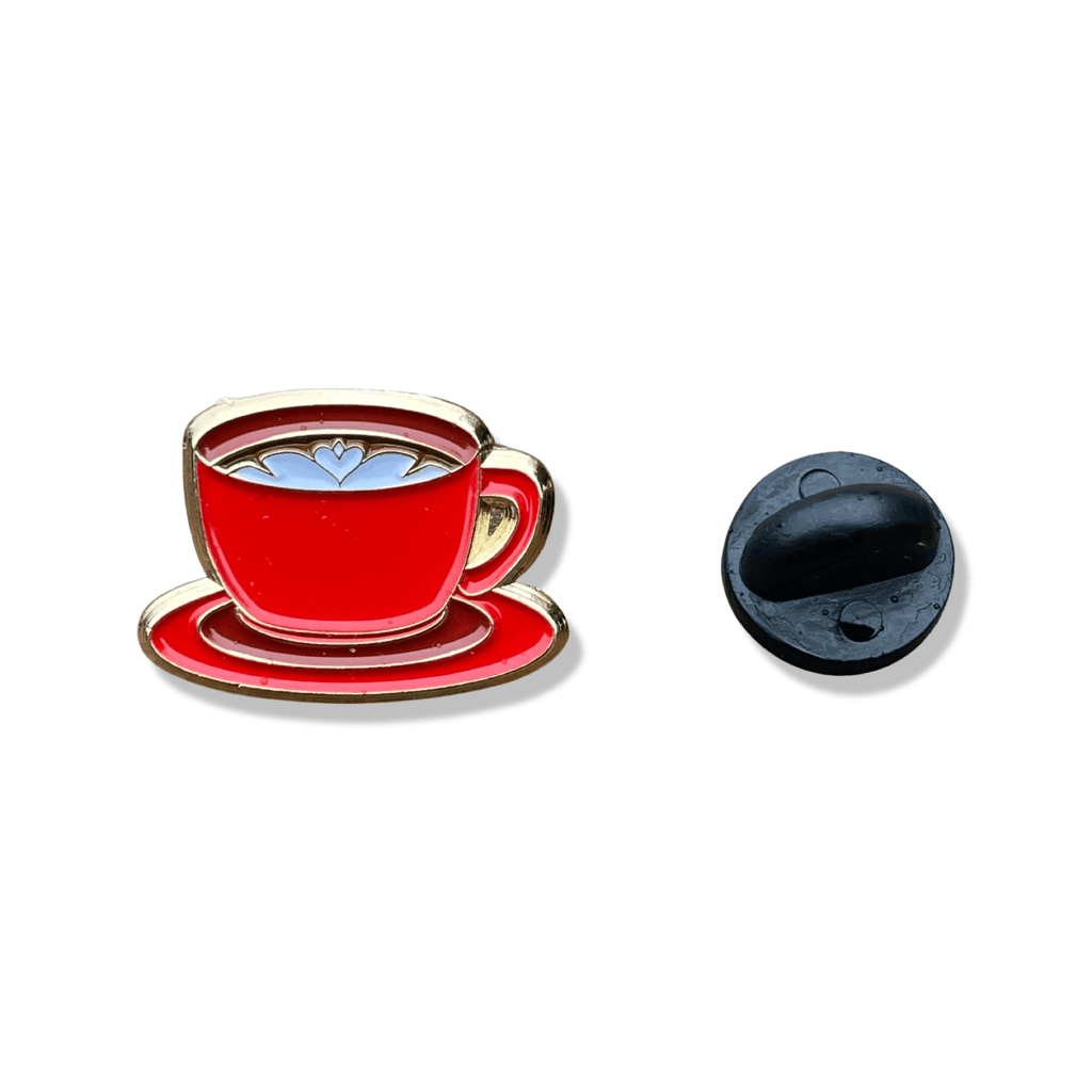 Red Coffee Cup Enamel Pin - Dream Maker Pins