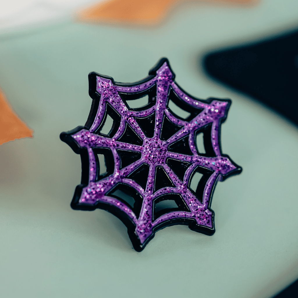 Spider Web Enamel Pin - Dream Maker Pins