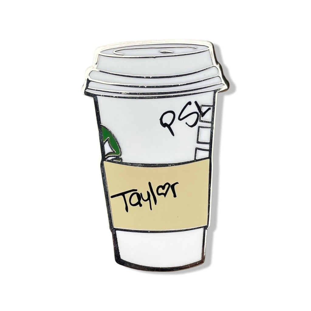 Taylor PSL Cup Enamel Pin, Pumpkin Spice Latte, PSL pin, enamel pins, java, coffe cup pin, coffee lover