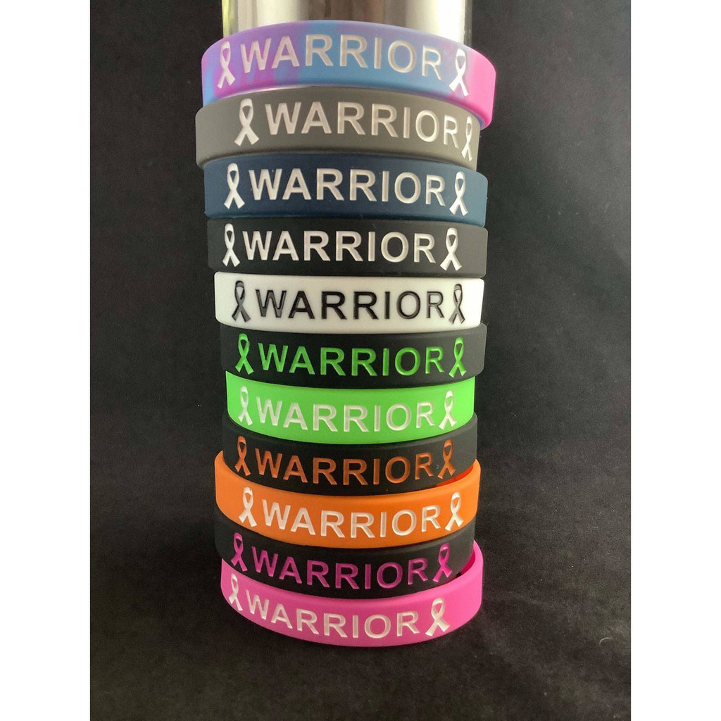Warrior and awareness ribbon Wristband - Dream Maker Pins