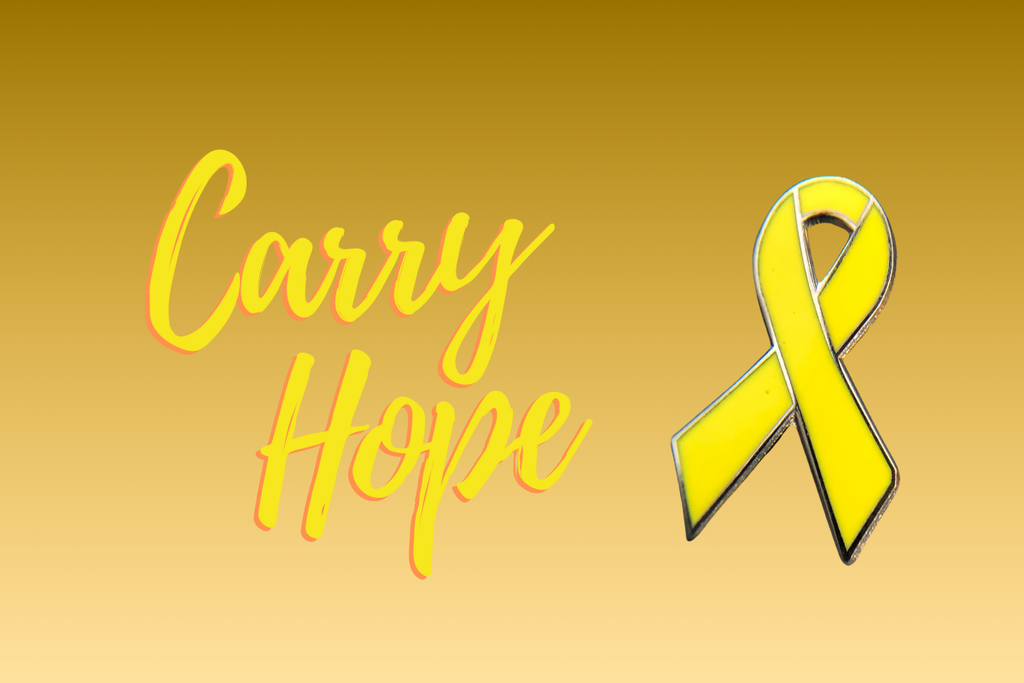 Happy Yellow Ribbon Yellow Awareness Ribbon Meaning & Enamel Pin | DreamMakerPins