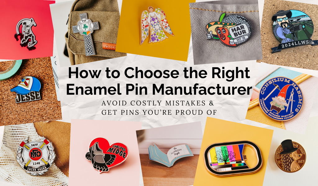 12 custom pins dream maker pins made around text that says how to choose the right enamel pin manufacturer 