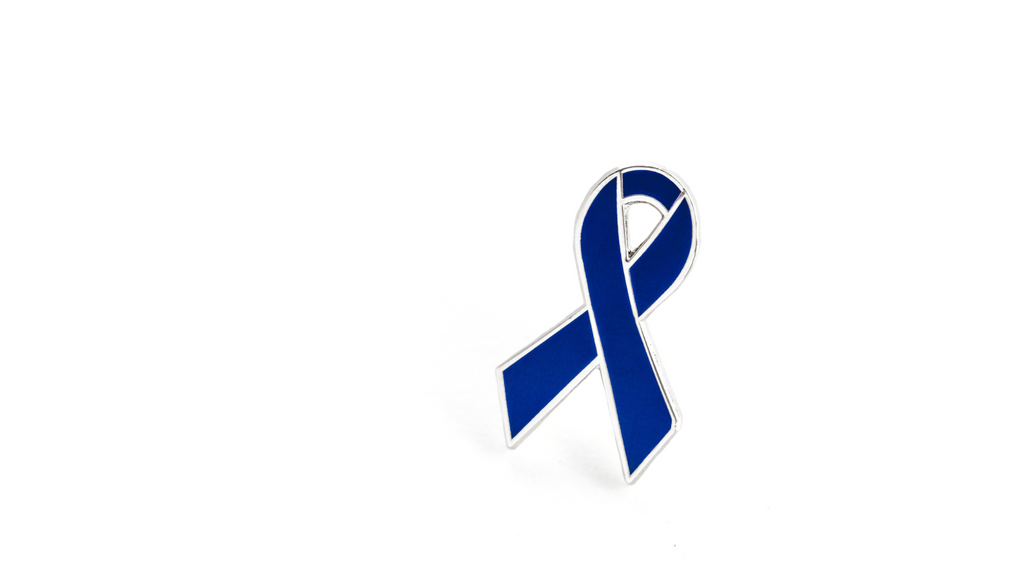 Blue and White Awareness Ribbons