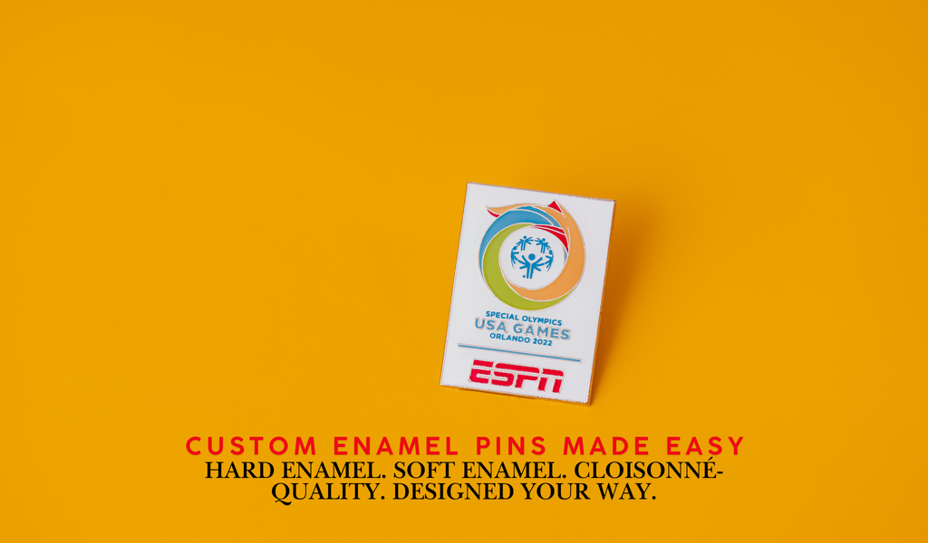 Custom enamel pin banner – hard enamel, soft enamel, cloisonné-quality pins designed by Dream Maker Pins