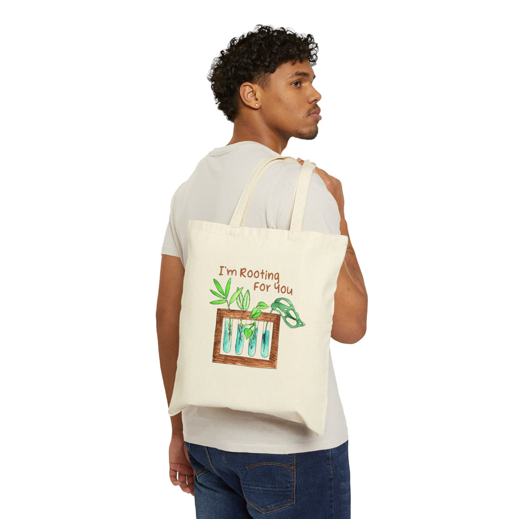 I'm Rooting For You | Propagation Houseplant Themed Reusable Cotton Canvas Tote Bag - Dream Maker Pins