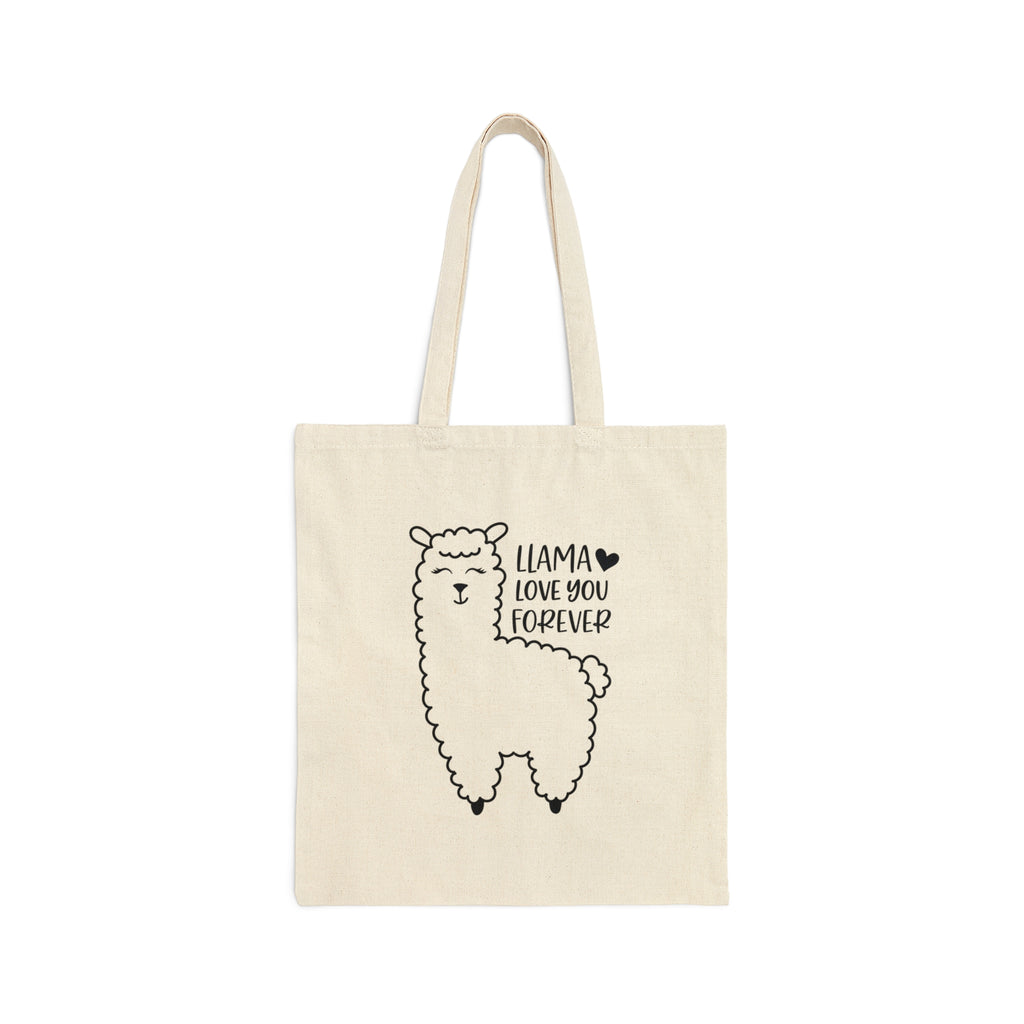 Llama Love You Forever | Reusable Cotton Canvas Tote Bag - Dream Maker Pins