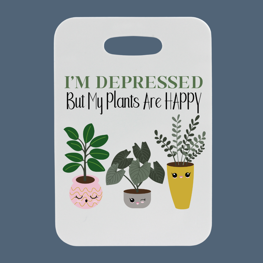 I'm Depressed But My Plants Are Happy | Customizable Luggage Tag | Bag Tag - Dream Maker Pins