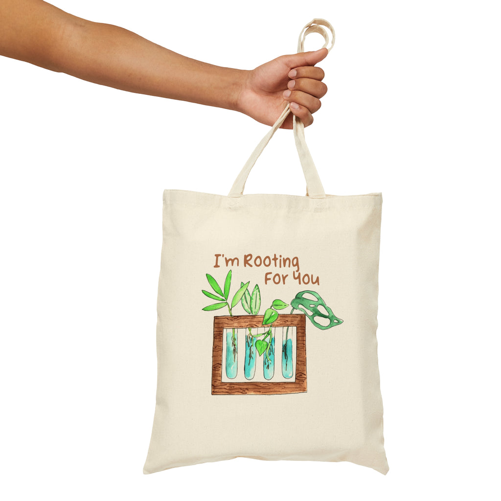 I'm Rooting For You | Propagation Houseplant Themed Reusable Cotton Canvas Tote Bag - Dream Maker Pins