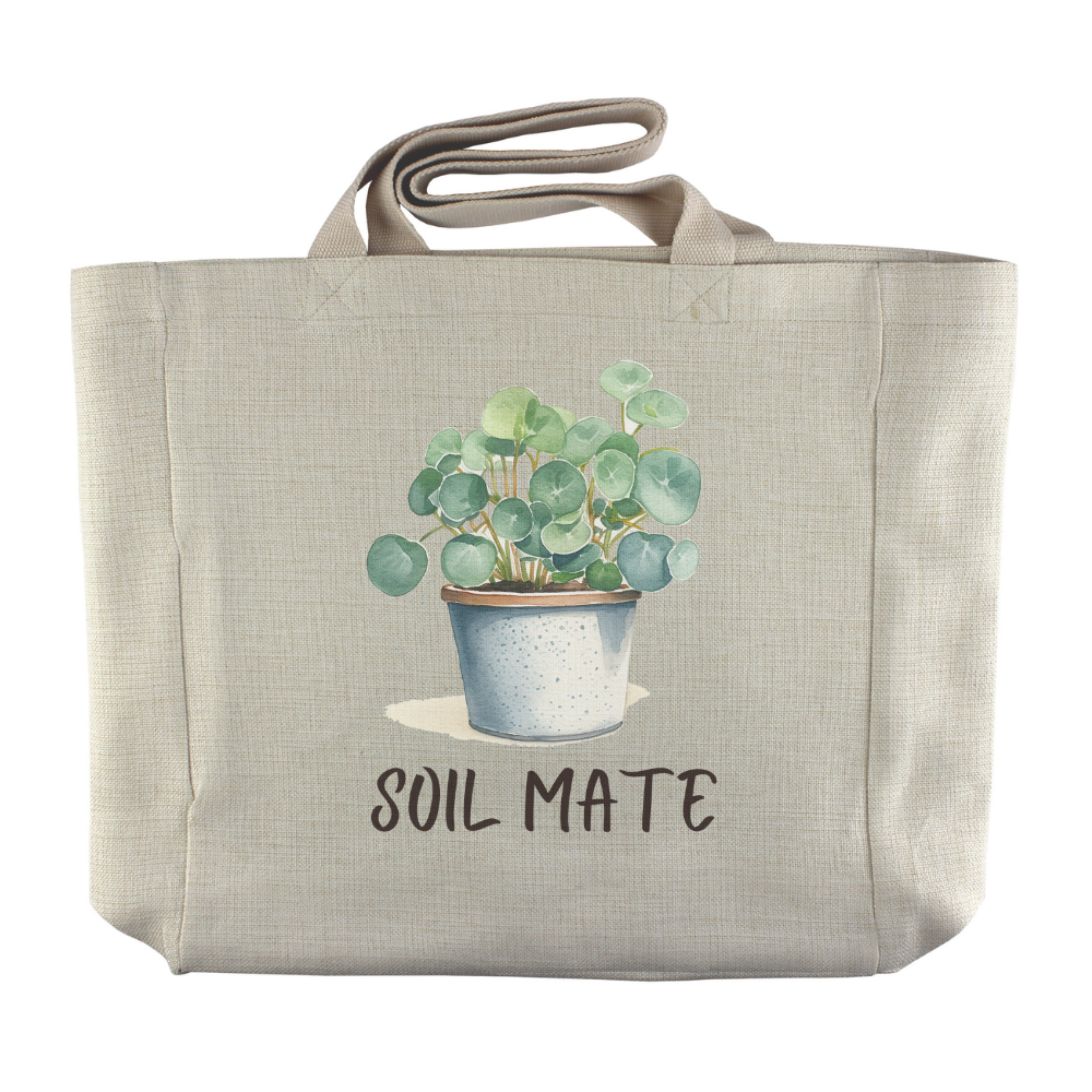 Soil Mate | Houseplant Themed Reusable Canvas Grocery Tote - Dream Maker Pins