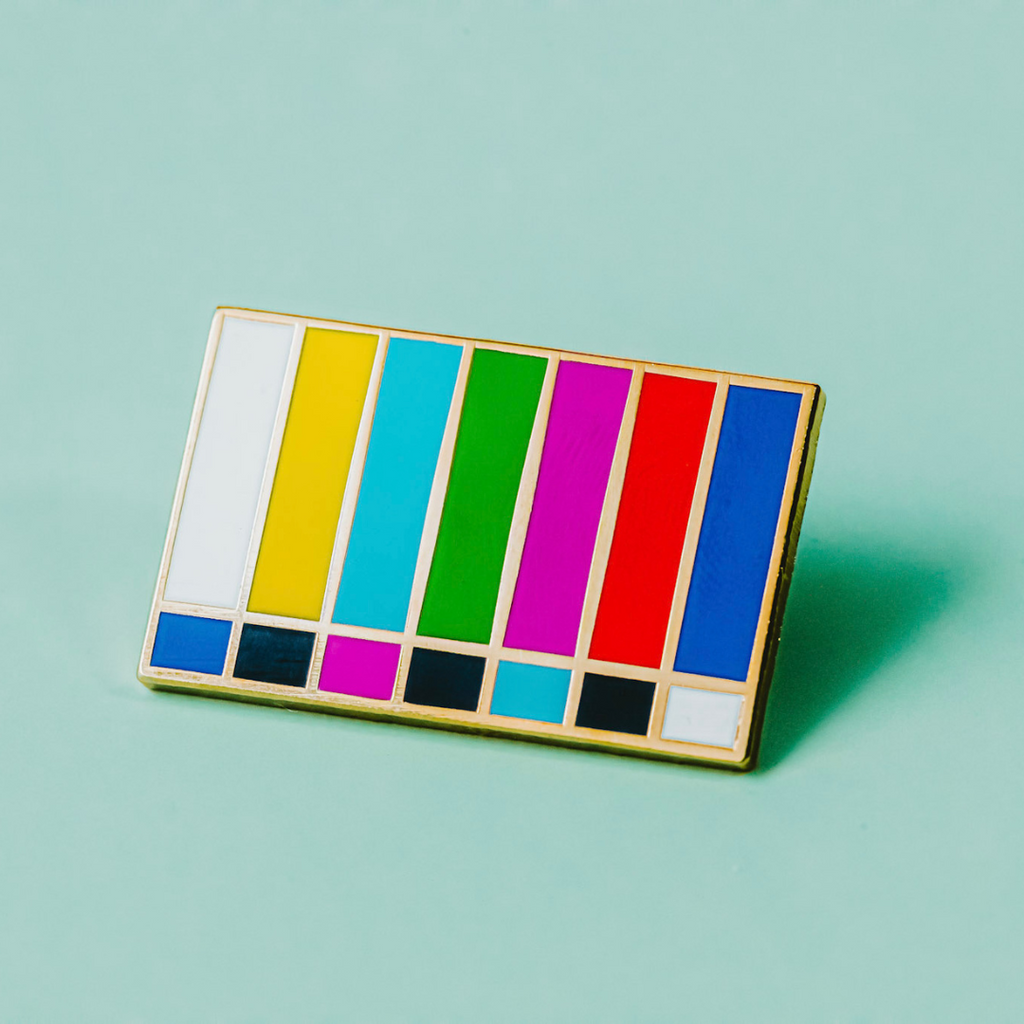 Television SMPTE Color Bars enamel pin - Dream Maker Pins