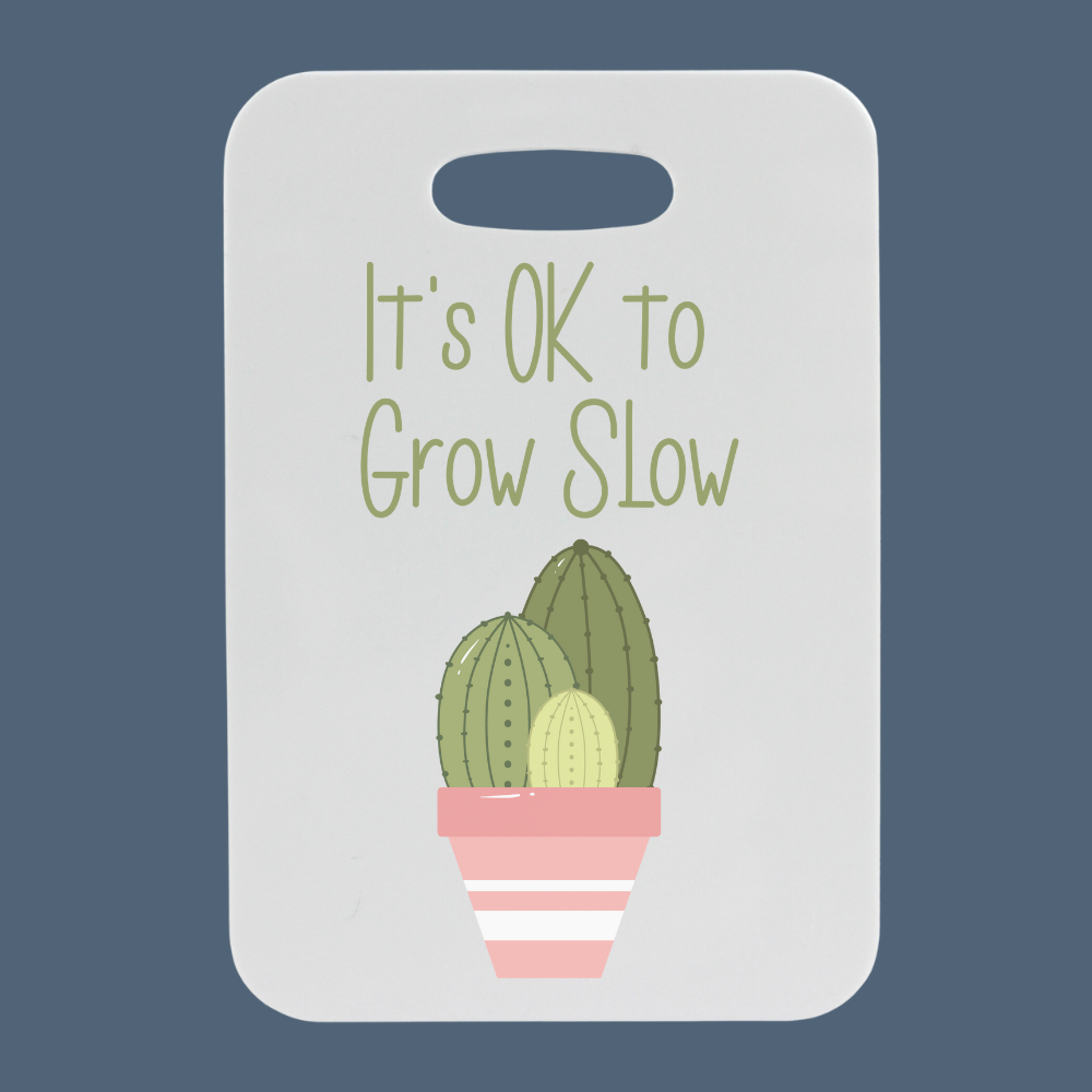 It's OK to Grow Slow | Cactus Themed Customizable Luggage Tag | Bag Tag - Dream Maker Pins