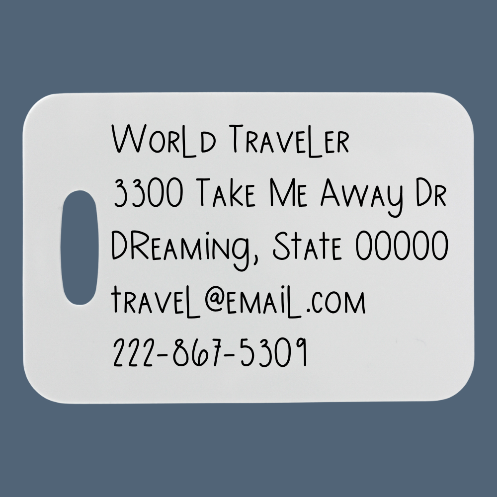 Talk Murder With Me  | Customizable Luggage Tag | Bag Tag - Dream Maker Pins