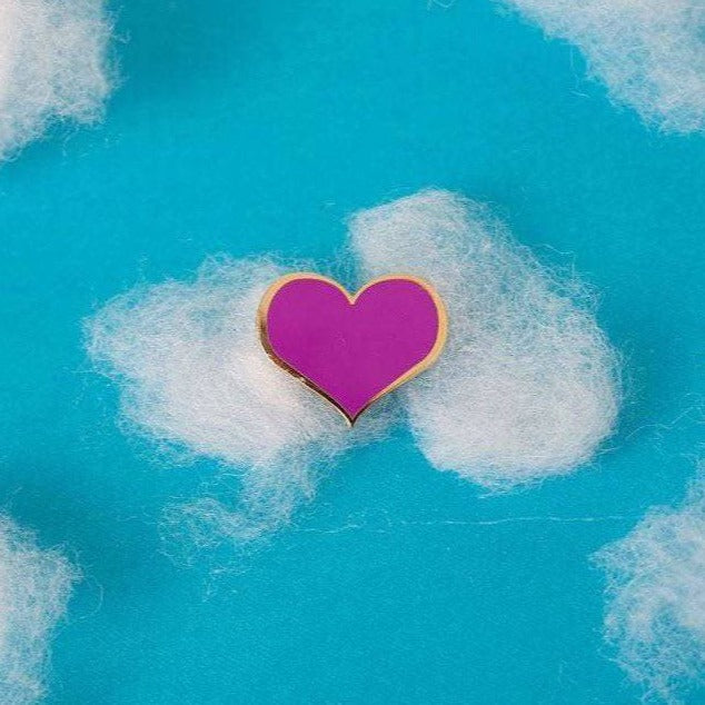 Purple Heart Enamel Pin - Dream Maker Pins