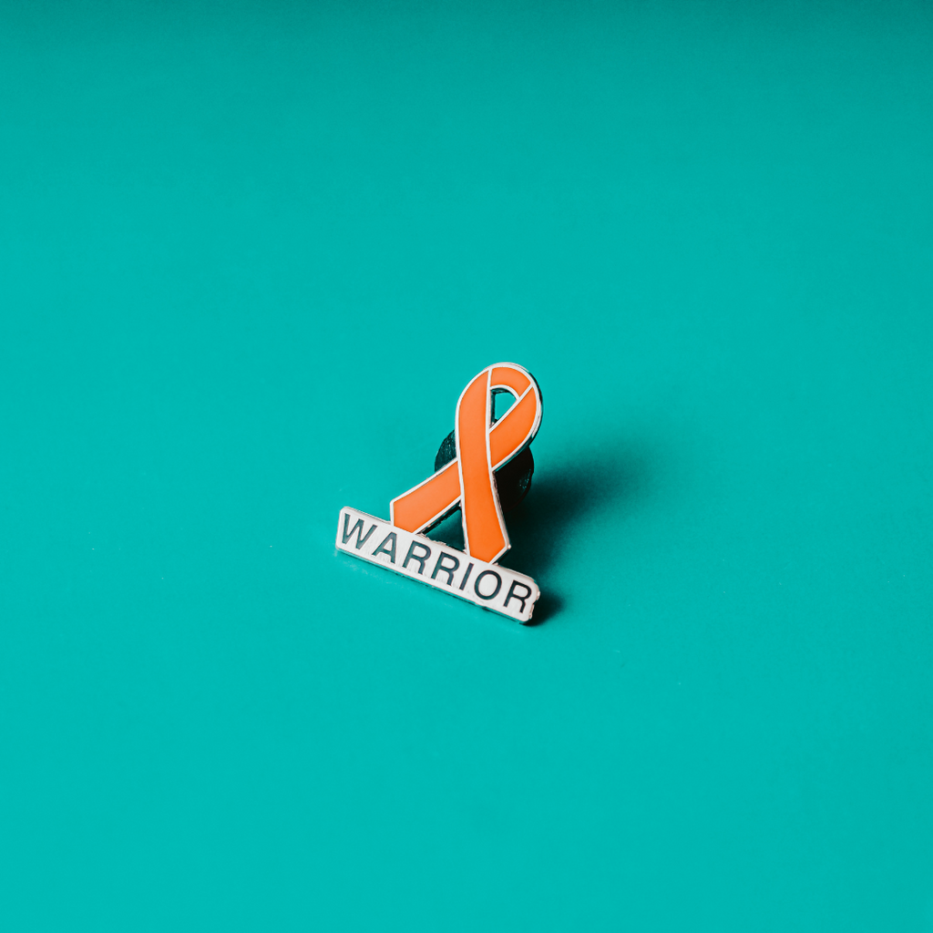 Orange Warrior Awareness Ribbon Enamel Pin - Dream Maker Pins