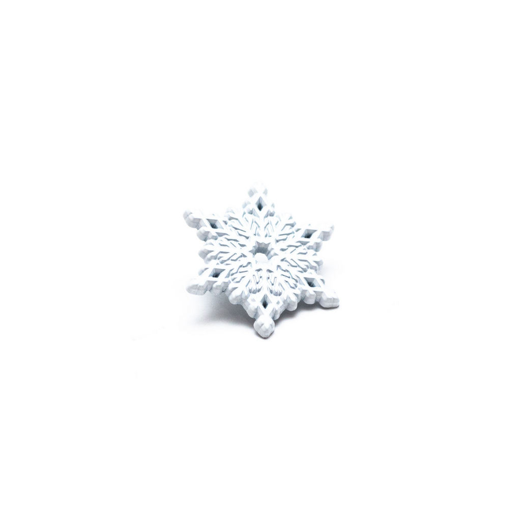 White Snowflake Enamel Pin - Dream Maker Pins