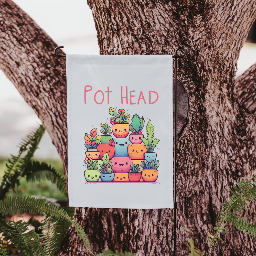 Pot Head | Garden Flag - Dream Maker Pins