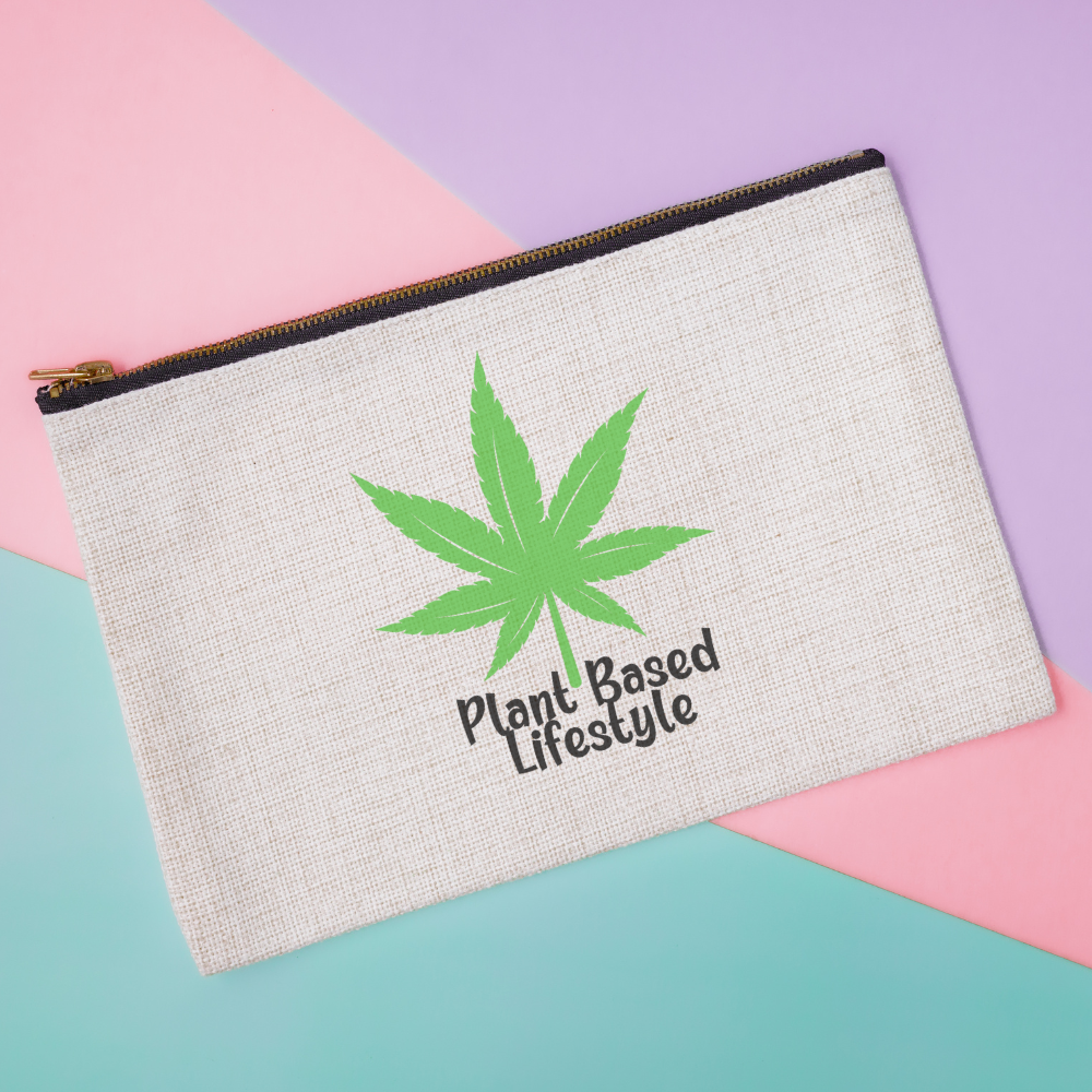Plant Based Lifestyle | 420 Themed Canvas Makeup Bag - Dream Maker Pins