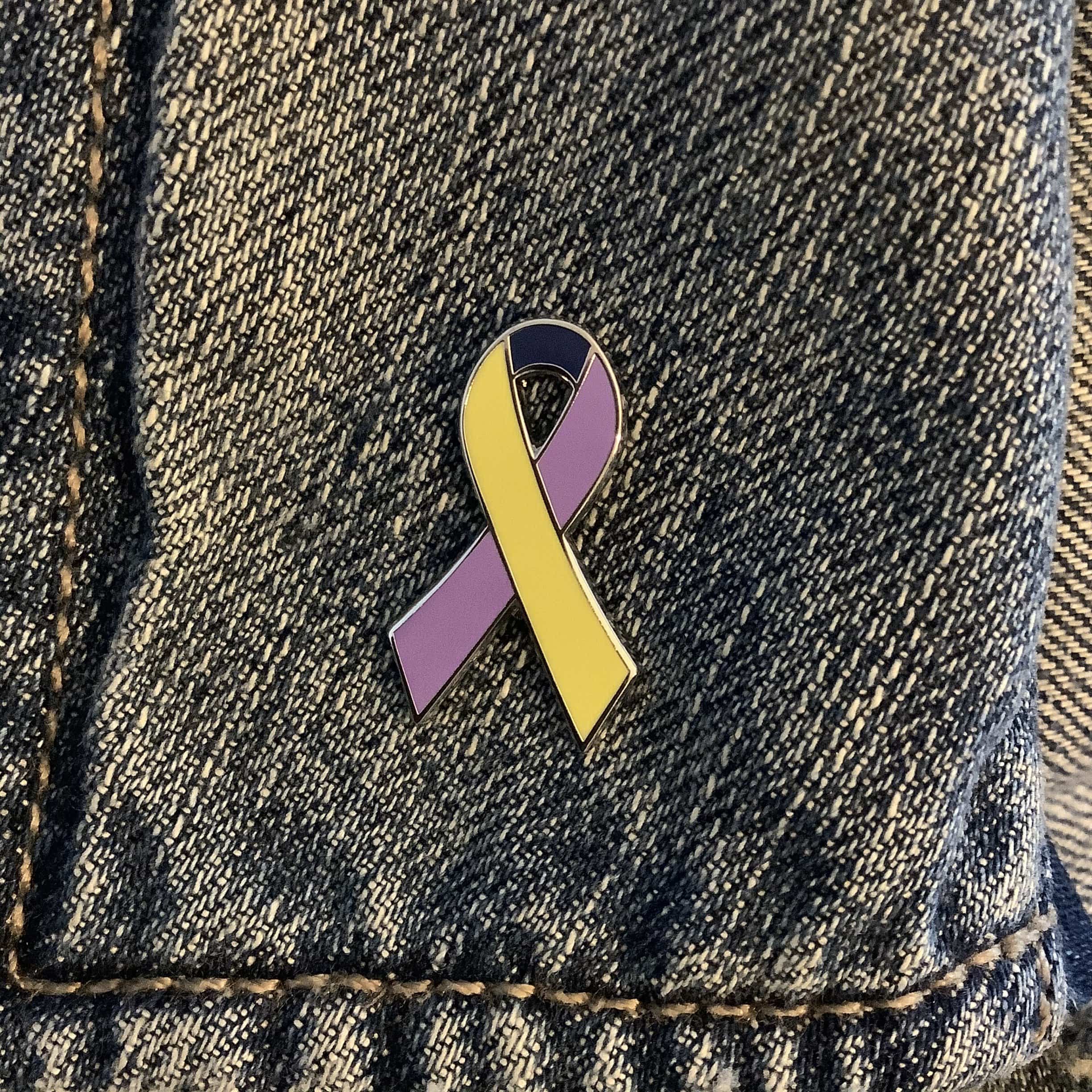 Bladder Cancer Pin Bladder Cancer Awareness - Ribbon for a Cause | Dream Maker Pins