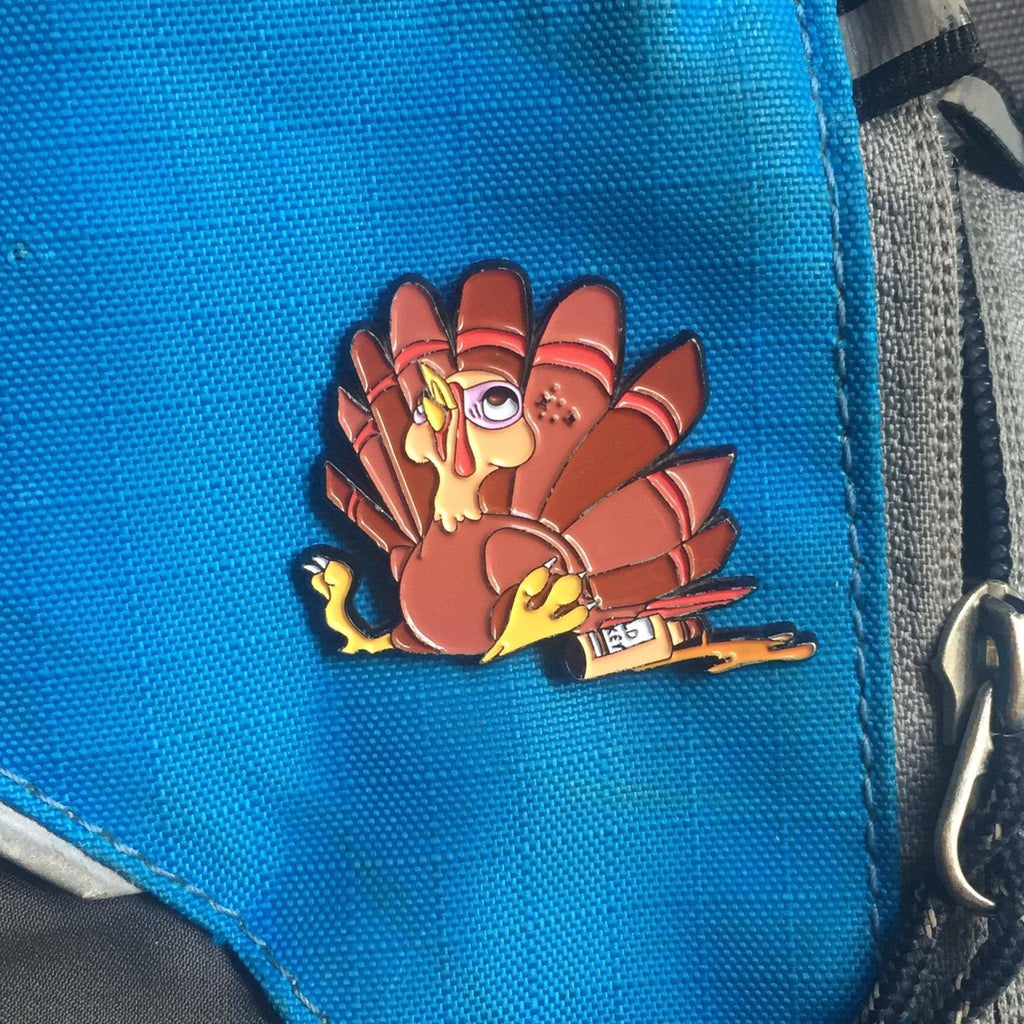 Drunk Turkey Enamel Pin - Dream Maker Pins