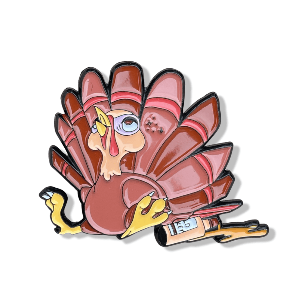 Drunk Turkey Enamel Pin - Dream Maker Pins