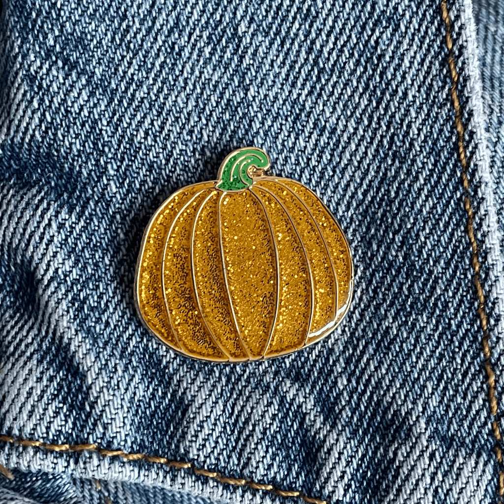 Gold Pumpkin Enamel Pin - Dream Maker Pins