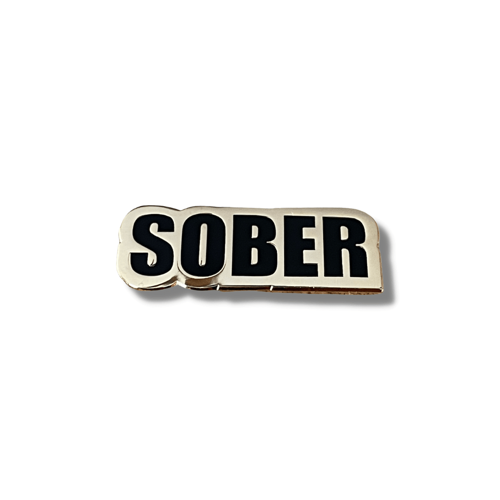 Gold Sober Enamel Pin - Dream Maker Pins