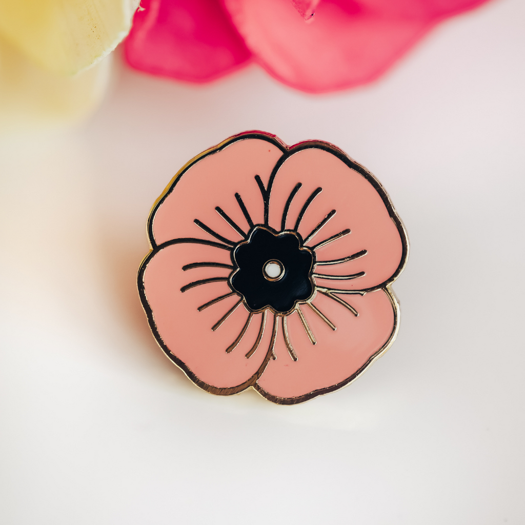 Golden Poppy Enamel Pin - California State Flower - Dream Maker Pins