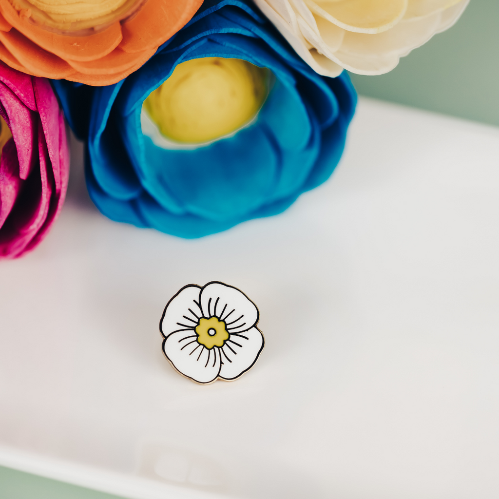 Golden Poppy Enamel Pin - California State Flower - Dream Maker Pins