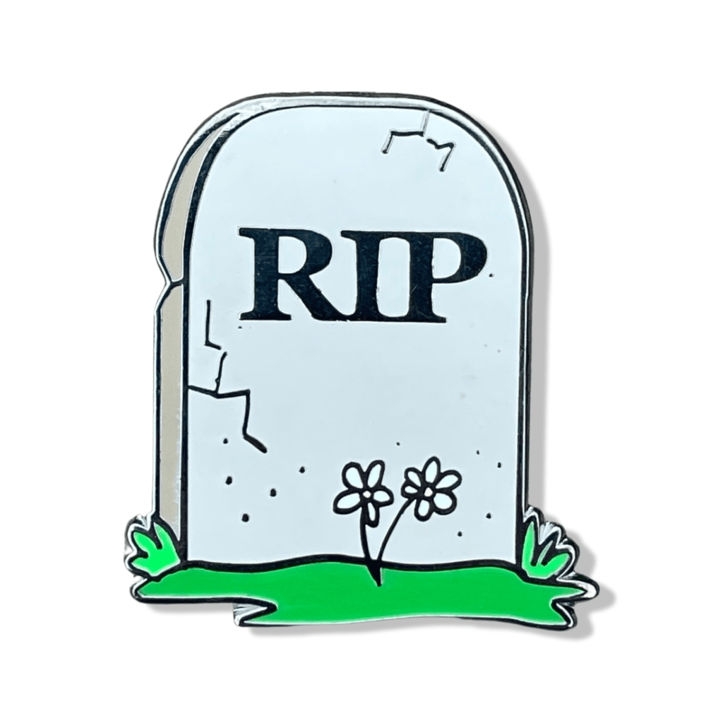 Gray Headstone Enamel Pin - Dream Maker Pins