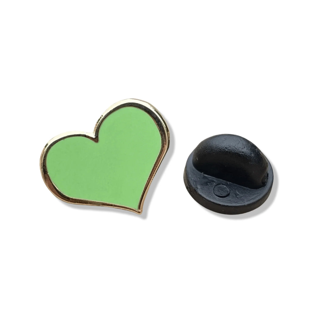 Green Heart Enamel Pin - Dream Maker Pins