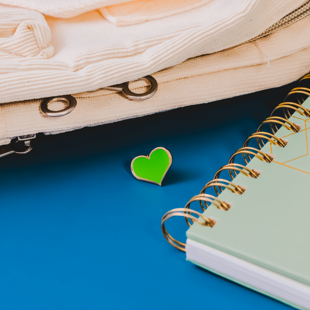 Green Heart Enamel Pin - Dream Maker Pins