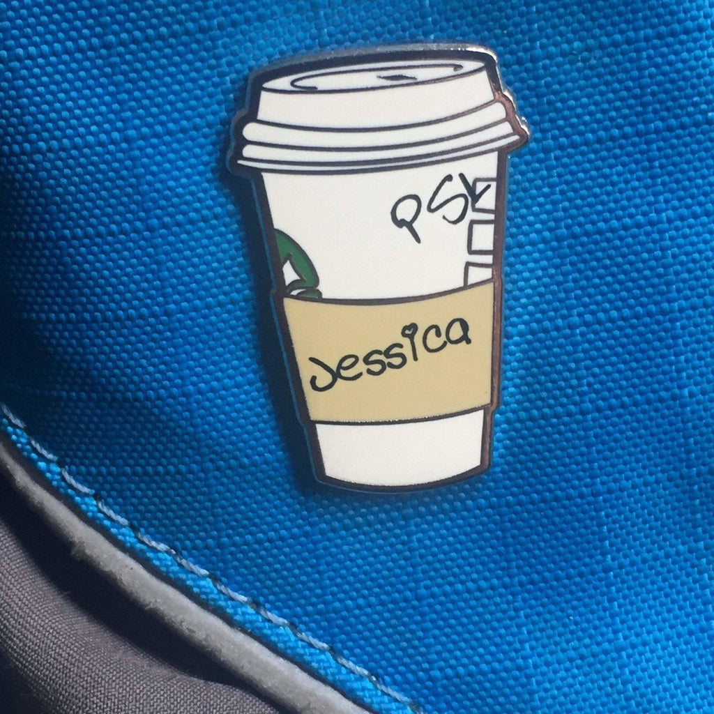 Jessica PSL Cup Enamel Pin - Dream Maker Pins