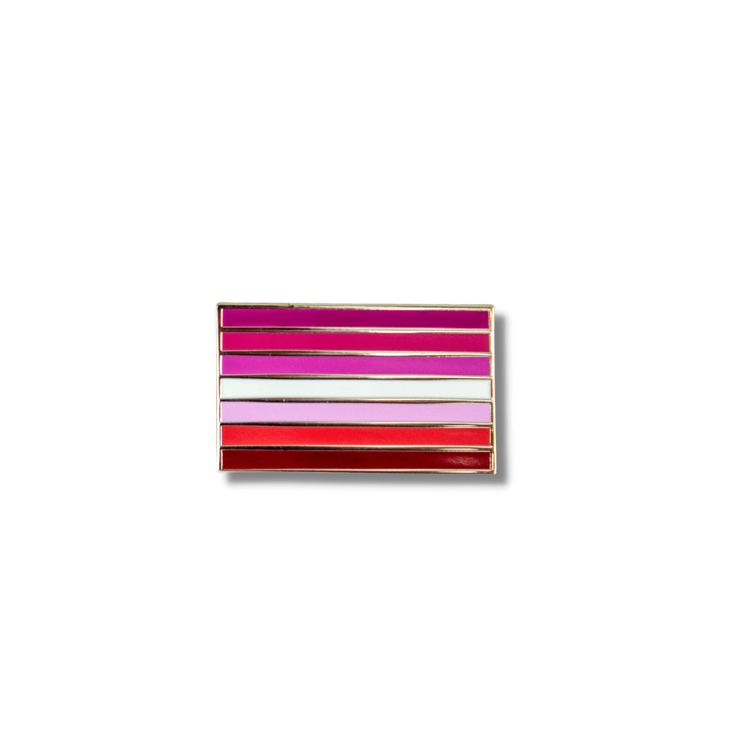 Lesbian Pride Flag Pin - Hard Enamel Lapel Pin With Secure Double Posts ...