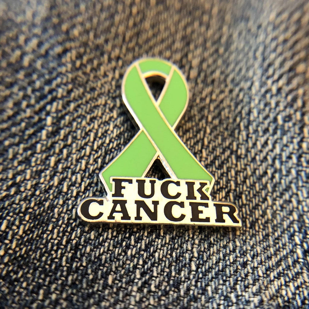Lime Fuck Cancer Ribbon Enamel Pin - Dream Maker Pins