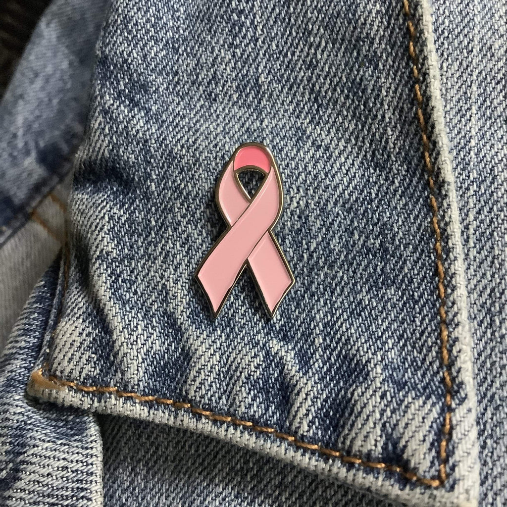Pink Convertable Pin Soft Enamel Pink Awareness Ribbon Enamel Pin | Dream Maker Pins