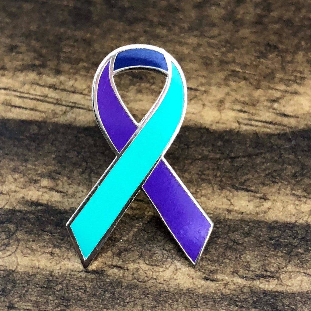 Suicide Prevention Ribbon Enamel Pin V2 - Dream Maker Pins