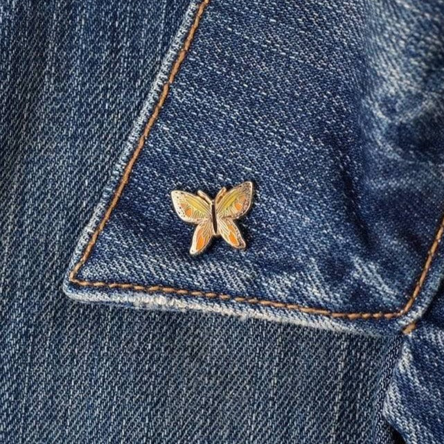 Monarch Orange Butterfly Enamel Pin - Dream Maker Pins